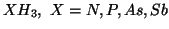 $XH_3,\ X=N,P,As,Sb$