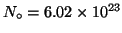 $N_\circ=6.02\times10^{23}$