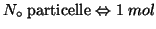 $N_\circ{}\;\mathrm{particelle}\Leftrightarrow{}1\;mol$