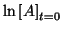 $\ln\InitialConcOf{A}$