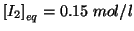 $\ConcOfIdx{I_2}{eq}=0.15\;mol/l$