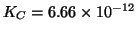 $K_C=6.66\TimesTenTo{-12}$