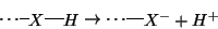 \begin{displaymath}
\xy*!R{\cdots};/r1em/*{X}**\dir{-};p+/r2em/*{H}**\dir{-}\endxy\rightarrow\xy*!R{\cdots};/r1em/*!L{X^-+H^+}**\dir{-}\endxy
\end{displaymath}