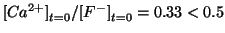 $\InitialConcOf{{Ca^{2+}}}/\InitialConcOf{{F^-}}=0.33<0.5$