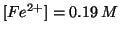 $\ConcOf{{Fe^{2+}}}=0.19\:M$