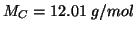 $\MWOf{C}=12.01\;g/mol$