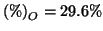 $\PercentOf{O}=29.6\%$