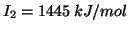 $I_2=1445\;kJ/mol$