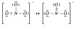 $
\left[
\begin{xy}
<1em,0em>:
c*+{N};
p+/l\xylength/*+{O}**\dir2{-},c=''O1'',
...
...em/**\dir{}?<*\dir{\vert},
p+/r0.1em/**\dir{}?<*\dir{\vert},
\end{xy}\right]^-
$