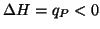 $\Delta{H}=q_P<0$