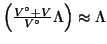 $\left(\frac{V^\circ+V}{V^\circ}\Lambda\right)\approx{}\Lambda$