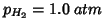 $p_{H_2}=1.0\;atm$