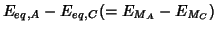 $E_{eq,A} - E_{eq,C}(=E_{M_A}-E_{M_C})$