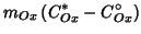 $\displaystyle m_{Ox}\left(C^*_{Ox}-C^\circ_{Ox}\right)$