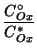 $\displaystyle \frac{C^\circ_{Ox}}{C^*_{Ox}}$