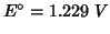 $\displaystyle E^\circ =1.229\;V$