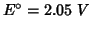 $\displaystyle E^\circ =2.05\;V$