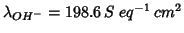 $\lambda_{OH^-} = 198.6\:S\:eq^{-1}\:cm^2$