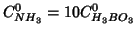 $C^0_{NH_3} = 10 C^0_{H_3BO_3} $