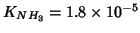 $K_{NH_3} = 1.8\times 10^{-5} $