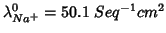 $\lambda^0_{Na^+}=50.1\;Seq^{-1}cm^2$