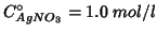 $C^\circ_{AgNO_3} = 1.0\;mol/l$