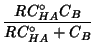 $\displaystyle \frac{RC^\circ_{HA}C_{B}}{RC^\circ_{HA}+C_{B}}$