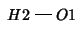 $\xy*+{H2};p+/r3em/*+{O1}**\dir {-}\endxy $