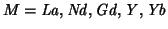 $M=\mathit{La, Nd, Gd, Y, Yb}$