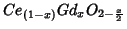 $Ce_{(1-x)}Gd_xO_{2-\frac{x}{2}}$