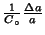 $\frac{1}{C_\circ}\frac{\Delta{}a}{a}$