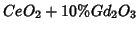$CeO_2+10\%Gd_2O_3$